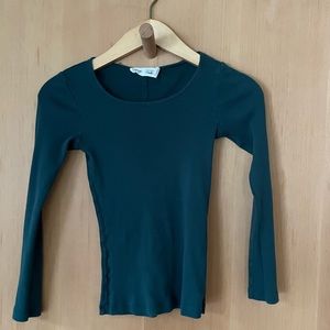 Green Entireworld Ribbed Shirt, XS